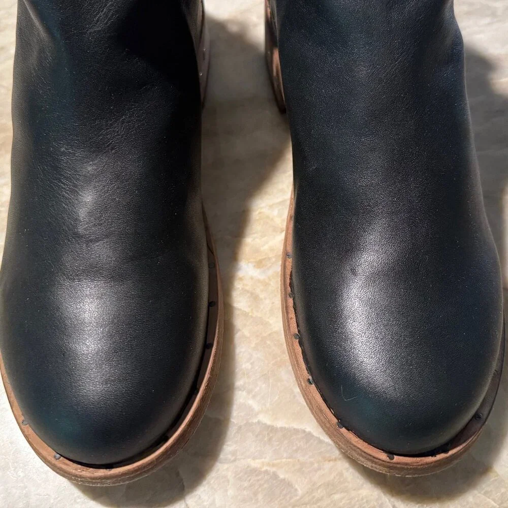 Beek Falcon Black Leather Ankle Boots Booties 9 - Picture 6 of 12